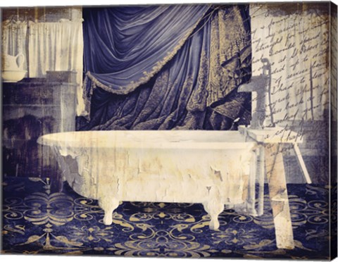 Framed De Bain Bleu Print