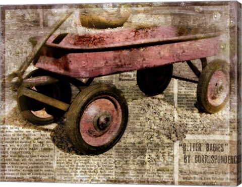 Framed Red Wagon Print