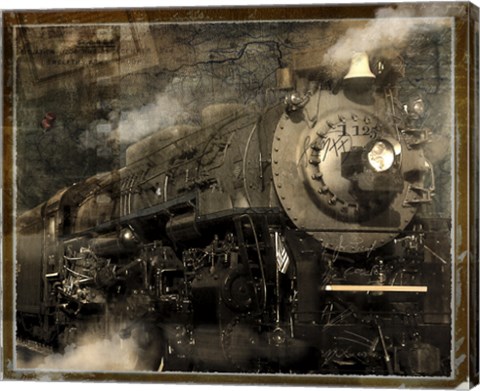 Framed Train Flat Print