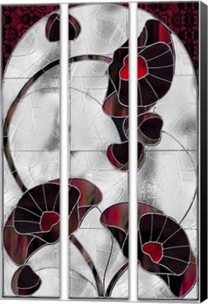 Framed Art Nouveau Poppies Print