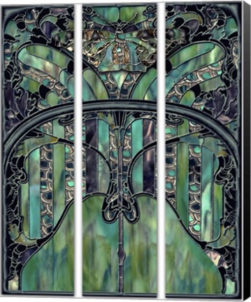 Framed Turquoise Window Jewels Print