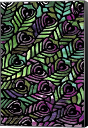 Framed Peacock Pattern Print