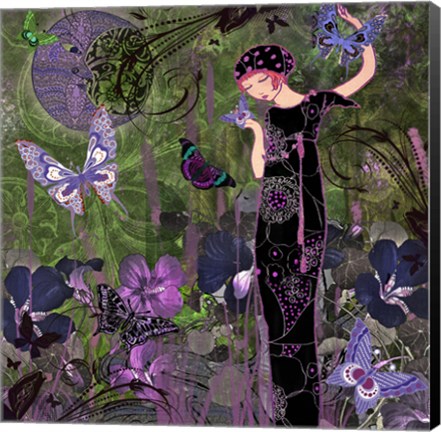 Framed Butterfly Forest Print