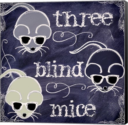 Framed Chalkboard Nursery Rhymes II Print