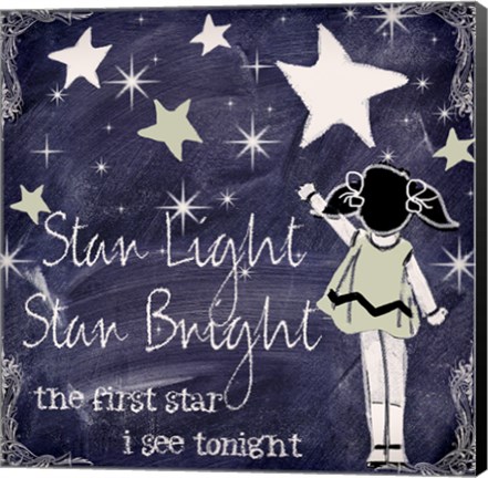 Framed Chalkboard Nursery Rhymes III Print