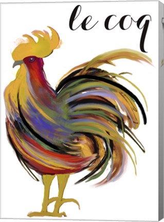 Framed Art Nouveau Rooster I Print