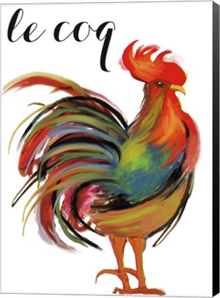 Framed Art Nouveau Rooster II Print