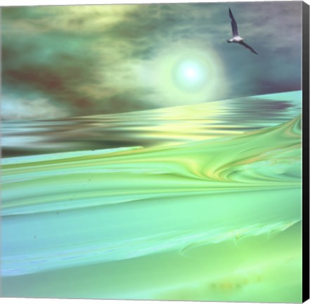 Framed Aqua Dunes Print