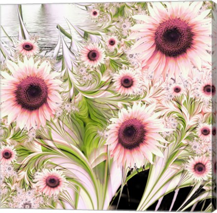 Framed Water Sunflowers Print