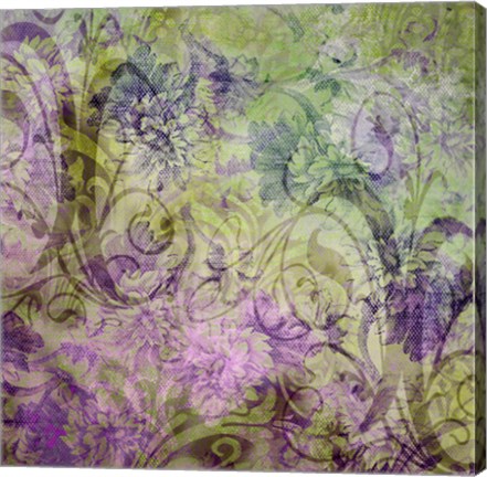 Framed Hat Pattern Colorized Redux II Print