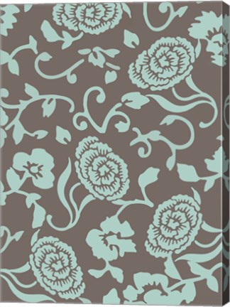 Framed Margot Aqua Print