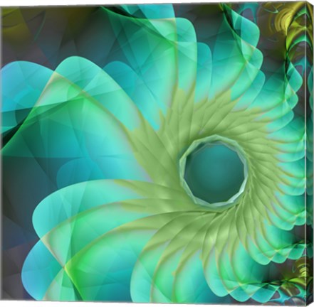 Framed Aqua in Bloom Print