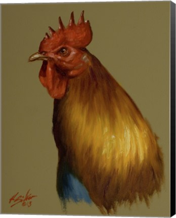 Framed Rooster 3 Print