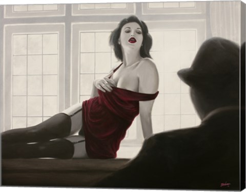 Framed Red Dress Print