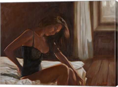 Framed Black Lace Print