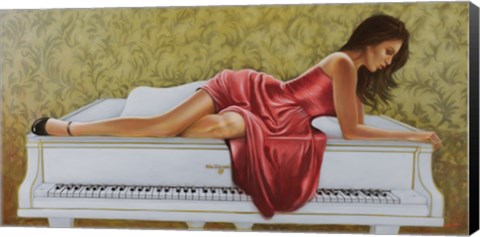 Framed On the Piano Print