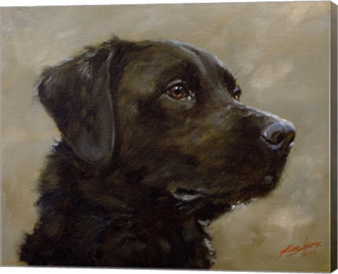 Framed Black Lab 7 Print