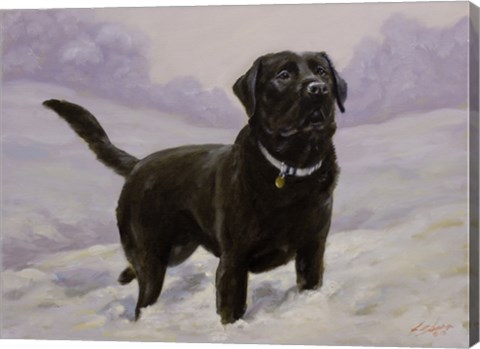 Framed Black Lab 10 Print