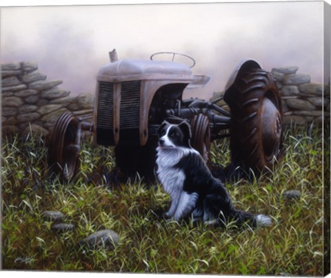 Framed Minding the Tractor Print