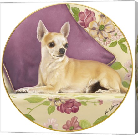 Framed Chihuahua With Pillow Print