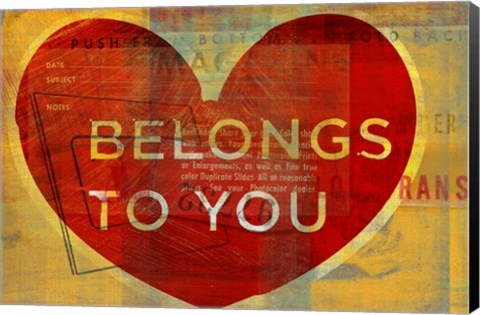 Framed Heart Belongs Print