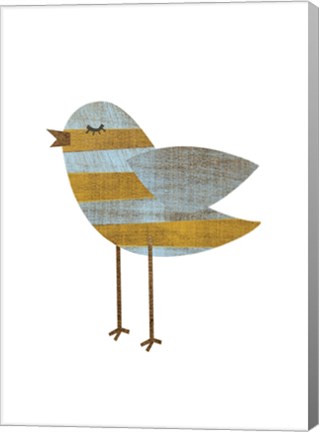 Framed Yellow Bluestripe Print