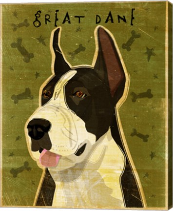 Framed Black Great Dane 1 Print