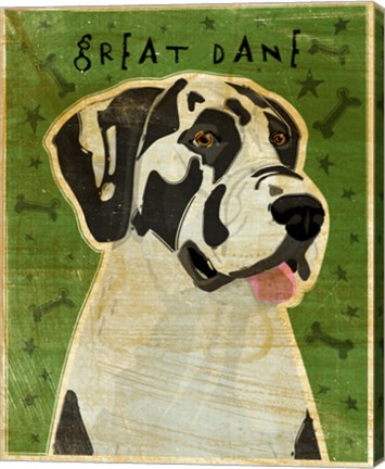 Framed Harlequin Great Dane 2 Print