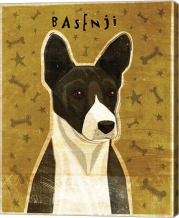 Framed Basenji - Black Print