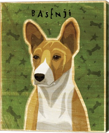 Framed Basenji - Red Print