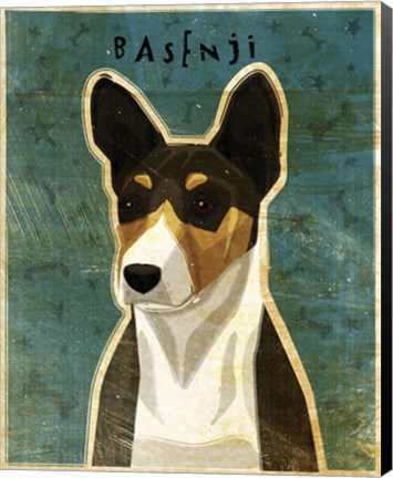 Framed Basenji - Tri-Color Print