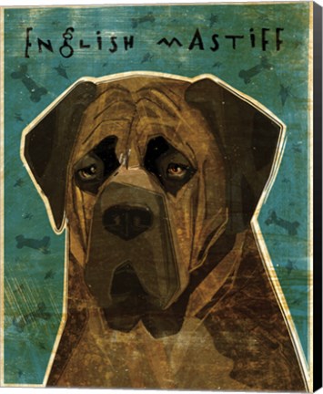 Framed English Mastiff - Brindle Print
