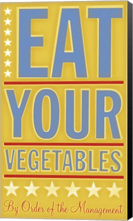 Framed Eat Your Vegetables Print