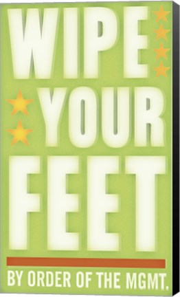 Framed Wipe Your Feet Print