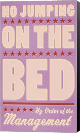 Framed No Jumping On The Bed - Girl Print