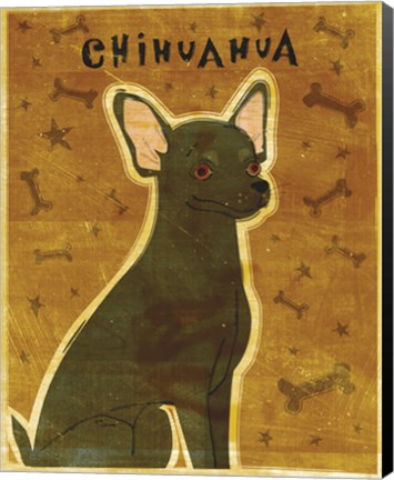 Framed Chihuahua (black) Print