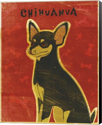 Framed Chihuahua (black and tan) Print