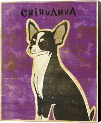 Framed Chihuahua (black and white) Print