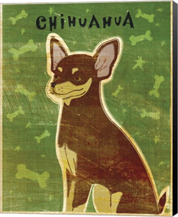 Framed Chihuahua (chocolate and tan) Print