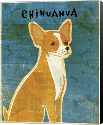 Framed Chihuahua (red) Print