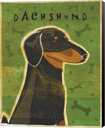 Framed Dachshund (black and tan) Print
