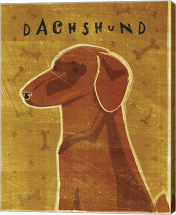 Framed Dachshund (red) Print