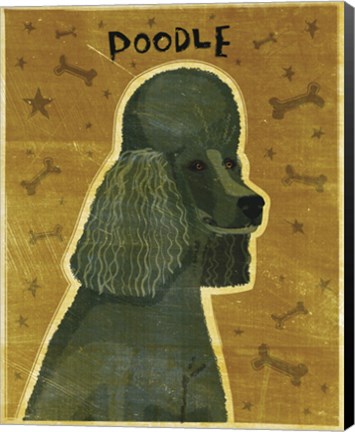 Framed Poodle (black) Print