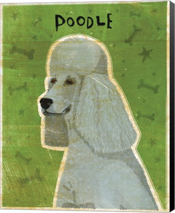 Framed Poodle (grey) Print