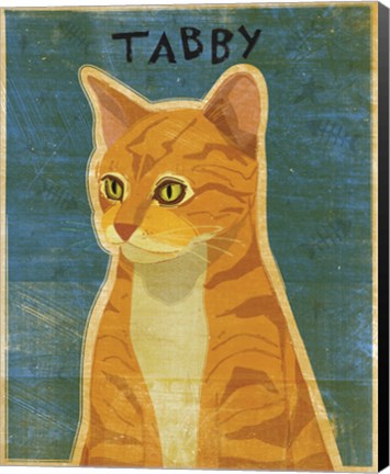 Framed Tabby (orange) Print
