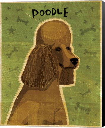 Framed Poodle (brown) Print