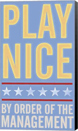 Framed Play Nice Print
