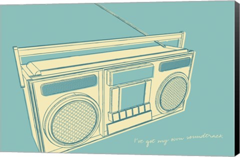 Framed Lunastrella Boombox Print