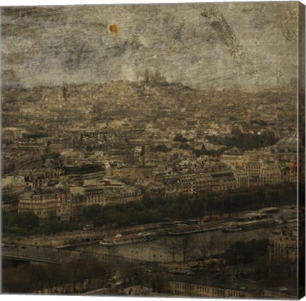 Framed Paris Skyline II Print