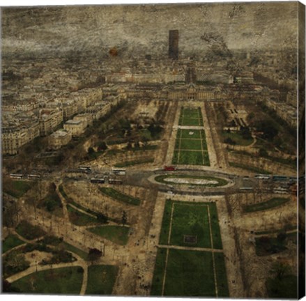 Framed Paris Skyline V Print
